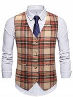  Multicolor Plaid Men Clothing 5903