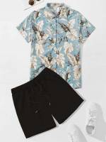 Vacation Regular Fit Short Sleeve Collar Men Co-ords 288