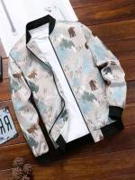  Casual Animal Baseball Collar Men Jackets 5914