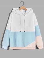 Regular Multicolor Drawstring Colorblock Men Sweatshirts 130