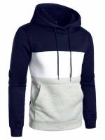 Casual Colorblock Hooded Multicolor Men Clothing 484