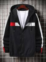  Drawstring Regular Men Jackets 1273