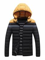 Regular Fit Casual Long Sleeve Hooded Men Winter Coats 4151