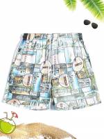  Multicolor Graphic Men Beach Shorts 669