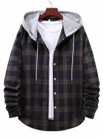 Regular Fit Preppy Hooded Men Outerwear 561