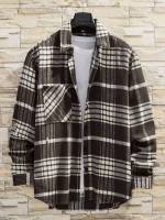 Plaid Multicolor Regular Men Coats 6462