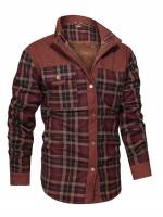 Plaid Multicolor Regular Fit Button Front Men Outerwear 9060