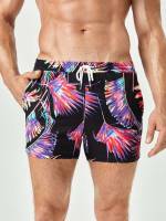 Plants Drawstring Men Beach Shorts 9931