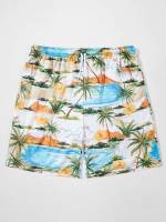 Drawstring Vacation Tropical Men Bottoms 1242