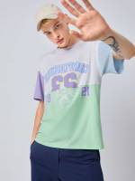 Regular Fit Letter Short Sleeve Men Tops 61