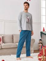  Multicolor Round Neck Men Loungewear Sets 1509