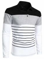 Regular Striped Casual Regular Fit Men Polo Shirts 2876