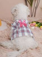  Multicolor Plaid Pet Clothing 836