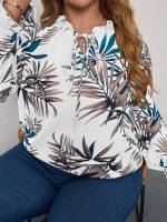  Long Sleeve Regular Plus Size Blouses 1132