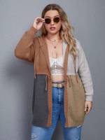 Hooded Casual Short Plus Size Cardigans 937