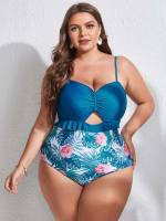  Floral Boho Plus Size One-Pieces 5074