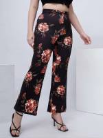  Multicolor Floral Plus Size Bottoms 4051