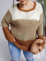  Regular Fit Casual Regular Plus Size Sweaters 888