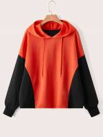  Long Sleeve Casual Drawstring Plus Size Sweatshirts 4276