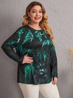  Long Sleeve Regular Regular Fit Plus Size Tops 412