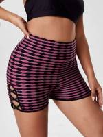  Multicolor Skinny Plus Size Sports Shorts 1885