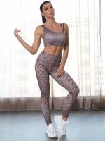  Asymmetrical Neck Multicolor Women Active Sets 3903