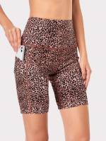  Leopard Multicolor Women Active Bottoms 3729