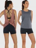  Regular Fit Backless Multicolor Women Active Tops 4845