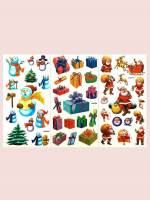  Christmas Multicolor Temporary Tattoos 3164