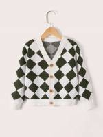  Multicolor Geometric Toddler Boy Cardigans 8296