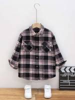 Plaid Casual Multicolor Long Sleeve Toddler Boys Clothing 326