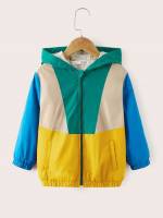  Colorblock Regular Fit Pocket Toddler Boy Jackets 2765