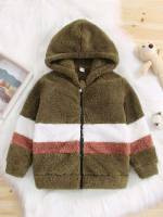 Casual Multicolor Zipper Long Sleeve Toddler Boy Jackets 4372