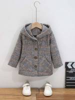 Casual Regular Fit Hooded Short Toddler Boy Overcoats 174