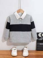 Long Sleeve Casual Toddler Boy Polo Shirts 6800