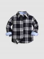  Multicolor Collar Regular Fit Toddler Boy Shirts 9340