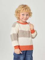 Striped Rib-Knit Round Neck Toddler Boy Sweaters 455