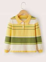 Button Colorblock Polo Toddler Boys Clothing 1656