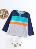 Round Neck Regular Fit Casual Button Front Kids Clothing 2325