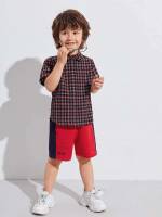 Multicolor Regular Fit Short Sleeve Toddler Boys Clothing 2793