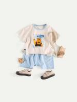   Short Sleeve Toddler Boy Two-piece Outfits 269