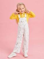  Straps Multicolor Sleeveless Toddler Girl Denim Overalls  Jumpsuits 5805