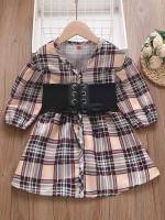 Plaid Multicolor Dressy Kids Clothing 895