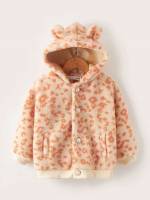 Long Sleeve Cute Hooded Regular Fit Kids Clothing 7792