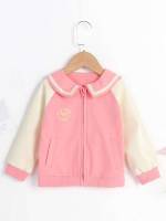  Zipper Preppy Long Sleeve Toddler Girl Jackets 1428