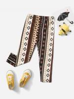 Geometric Multicolor Long Toddler Girl Leggings 2221