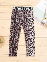  Sporty Letter Toddler Girl Leggings 4829