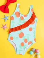  Cute Scoop Neck Multicolor Toddler Girl One-Pieces 548
