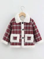 Casual Pocket Regular Long Sleeve Toddler Girl Overcoats 6837