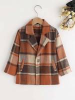 Multicolor Regular Fit Long Sleeve Plaid Kids Clothing 545